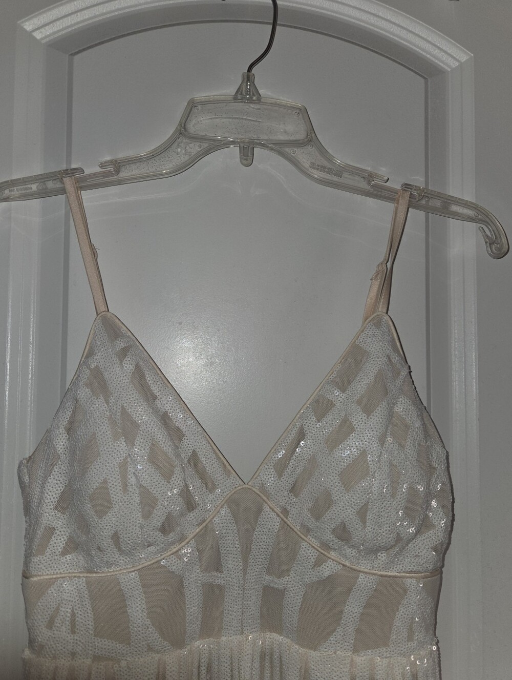 Lulus NEW Cream & White Sequin Mini Cocktail Dress - Picture 8 of 16